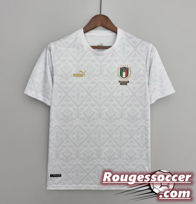 Italy European Championship White Kit Soccer Jersey 2022